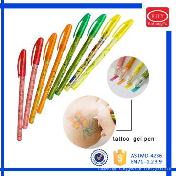 Glitter Body Art Christmas Promotional Gift Tattoo Gel Ink Pen